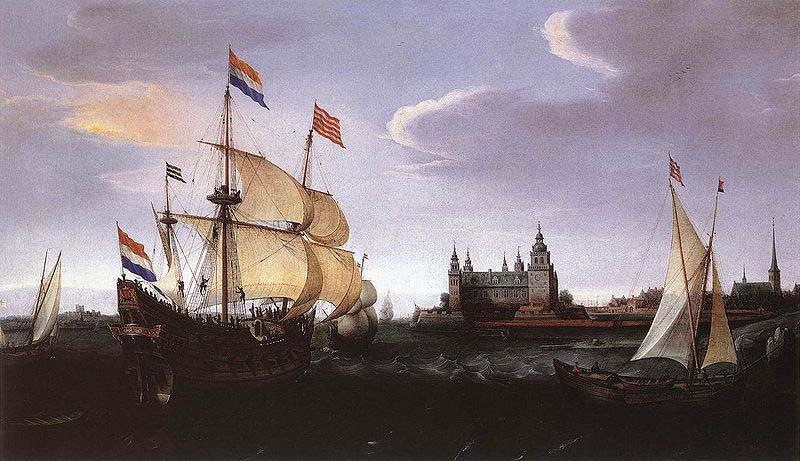 unknow artist Hollandse schepen in de Sont oil painting image